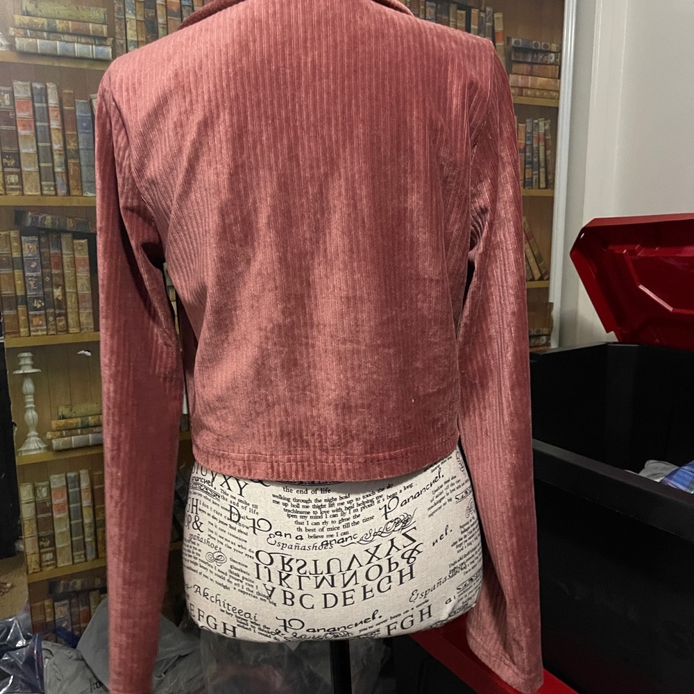 Lost + Wander Women's Corduroy Blazer in Dusty Rose - Picture 3 of 4